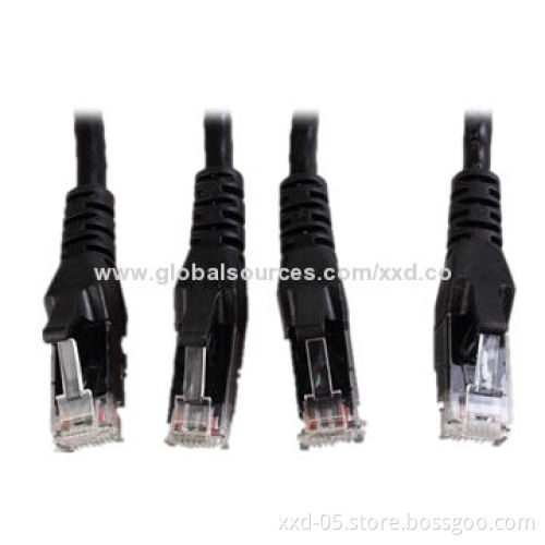Ethernet Cat5e 24AWG Stranded Copper Patch Cables, Used for Fast Ethernet with Molded Boots